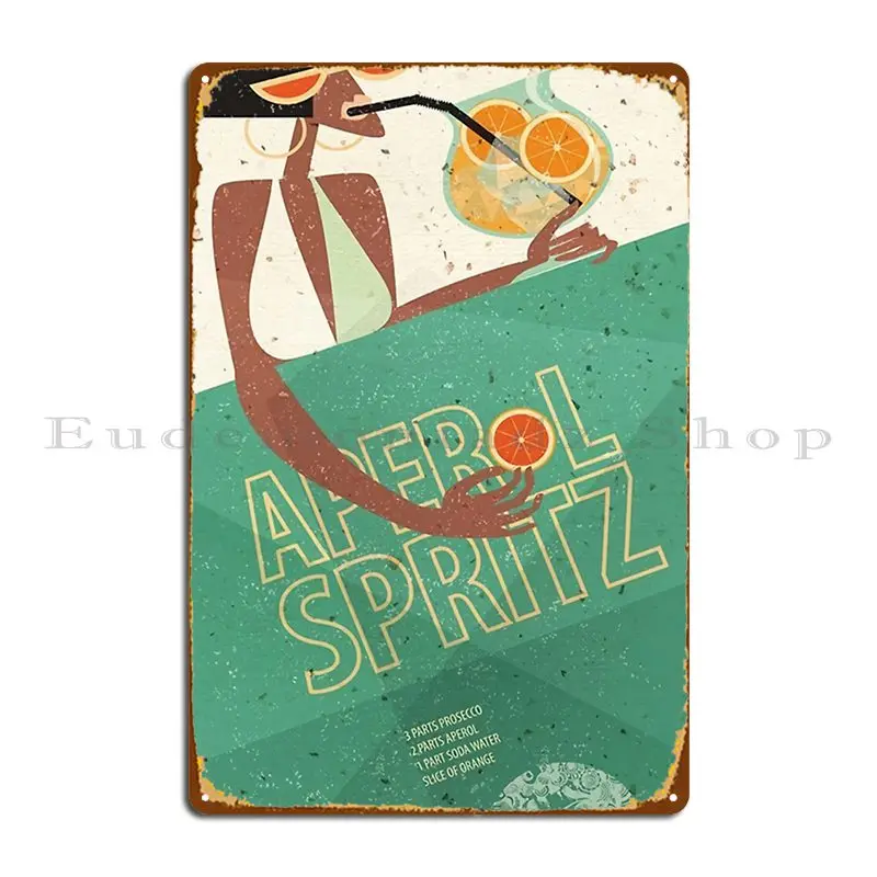 Aperol Spritz Donna Vintage Targa In Metallo Poster Garage Cinema Cinema Targa Da Parete Crea Poster In Latta