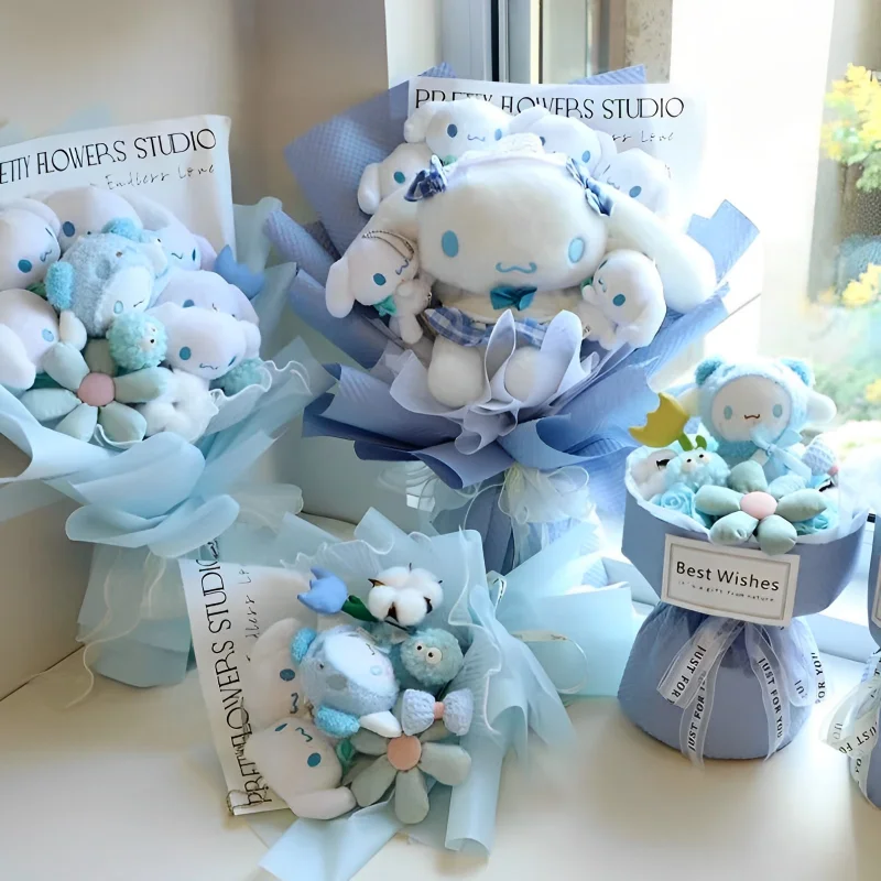 

Sanrio Plush Bouquet My Melody Pochacco Cinnamoroll Flowers Plush Doll Cartoon Toy Christmas Birthday Valentine Graduation Gifts