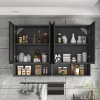 Designer Wall Mounted Kitchen Cabinets European Kitchen Furniture Home Wooden Storage Cabinet Bedroom Closet Organizer with Door 1