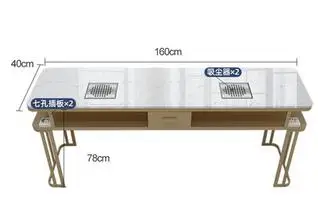 New light luxury vacuum cleaner manicure table and chair set (single, double, three people) special price economic full set marb
