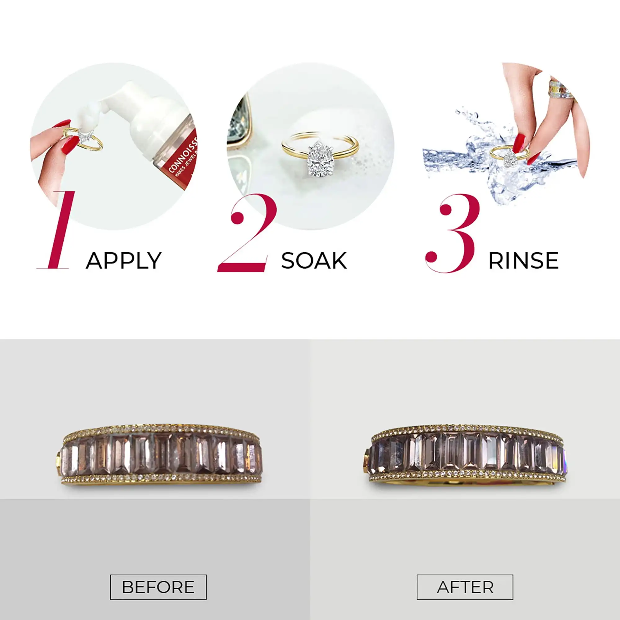 Connoisseurs Limpiador de joyas Espuma limpiadora de joyas