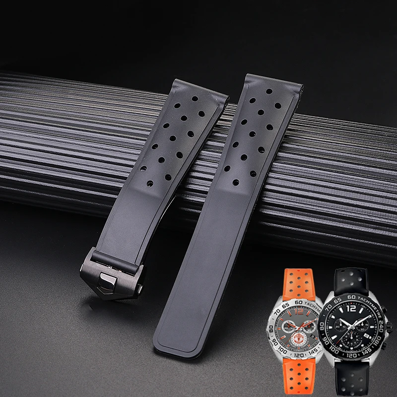 Goutent-Correa de reloj de goma de alta calidad, hebilla de acero  inoxidable, piezas de accesorios