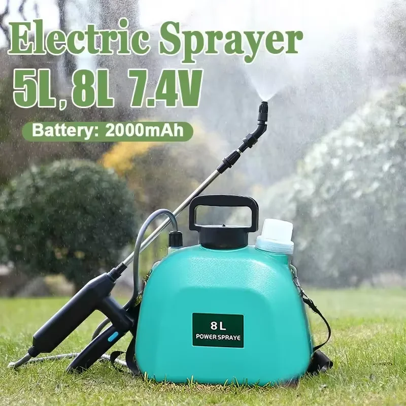 5L Electric Sprayer USB Rechargeable Garden Irrigation Sprinkler 2Mode Telescopic Handle with Shoulder Strap Garden Plant Mister