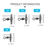 20/100pcs/lot Swivel Sleeves 3-way Fishing Swivels Crane Swivel Cross Line Fishing Connetor Saltwater Terminal Tackle 5