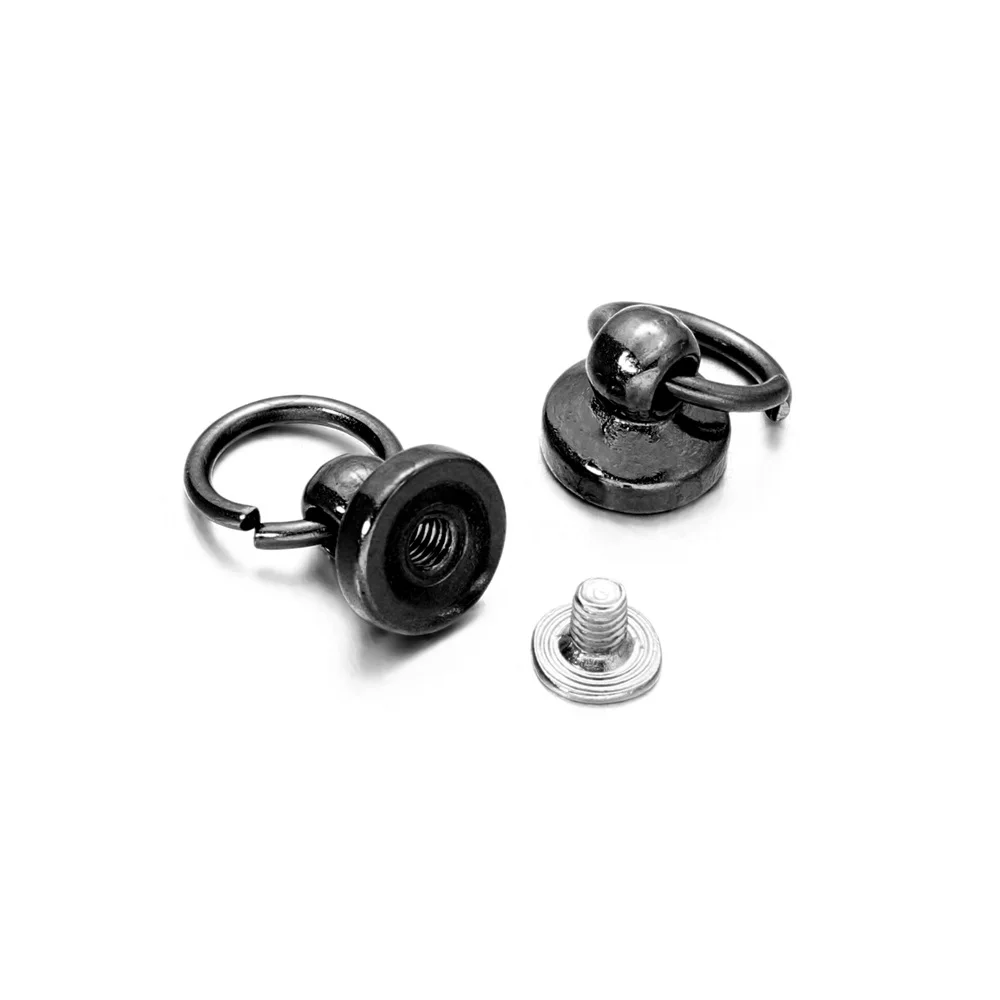 Beufee 5 Set di Rivetti ad Anello a D, Rivetti ad Anello d'oro in Ottone chiodo Chicago Stud Vite Artigianale in Pelle Campana Profumo per Borse, Bagagli, Cinture, 10 x 5 mm
