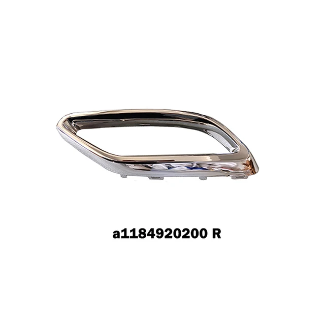 Coppia Di Rivestimenti Cromati Lucidi Per Terminale Di Scarico – Sostituzione Originale Per Mercedes Classe A, B, C, E, GLC E CLS (W177, W247, W205, W213, X253, C257)