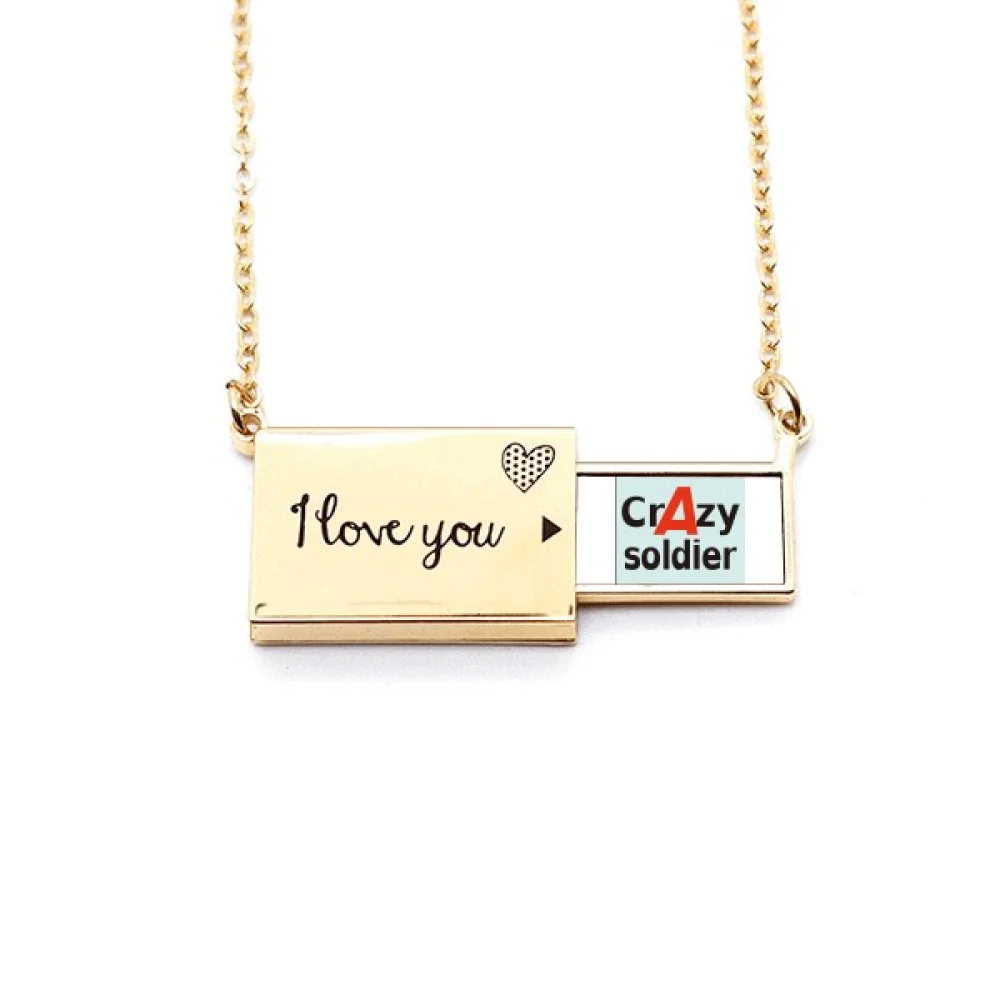 

Brief Best Cool Soldier Serviceman Letter Envelope Necklace Pendant Jewelry