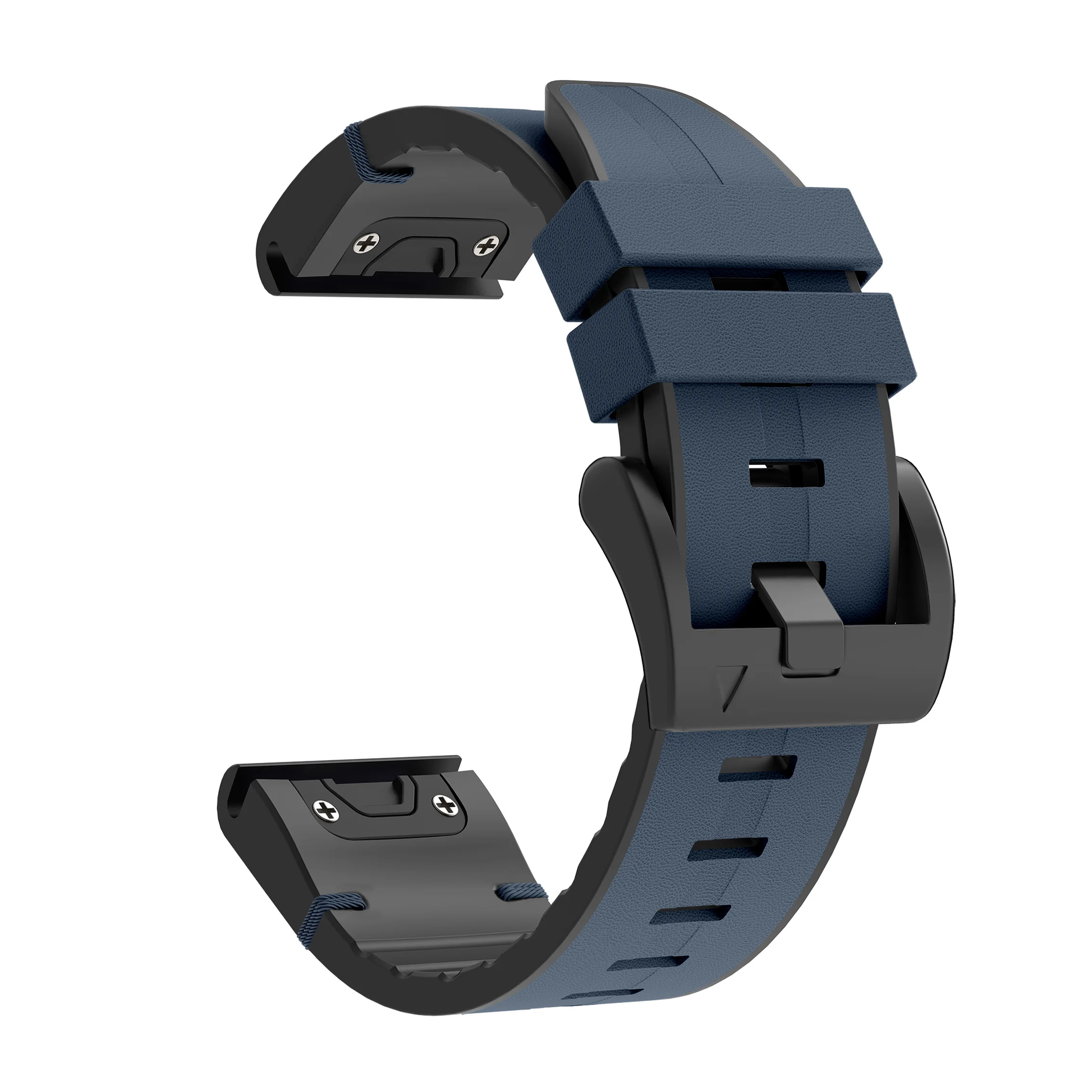 Enhanced Leather Silicone QuickFit Watch Band Strap (26mm/22mm)