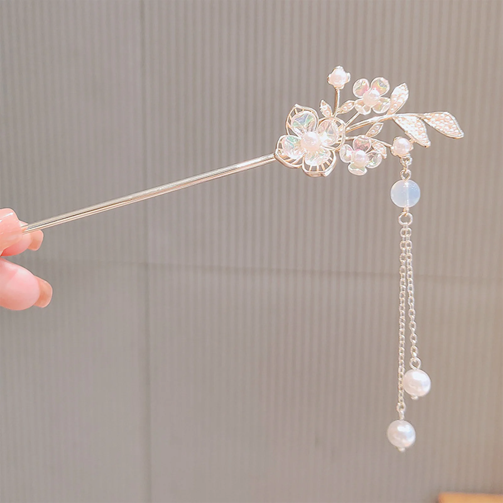 Retro Chinese Style Hair Clip Crystal Long Tassel Step Shake Hairpin Sticks Bride Noiva Wedding Party Hair Accessories