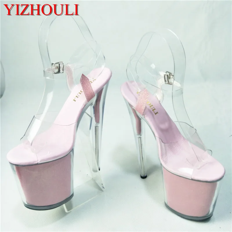 

Shiny Rhinestones 20CM Super Sexy High-Heeled Platform party Pole Dance Performance 8 inch Crystal Wedding Shoes