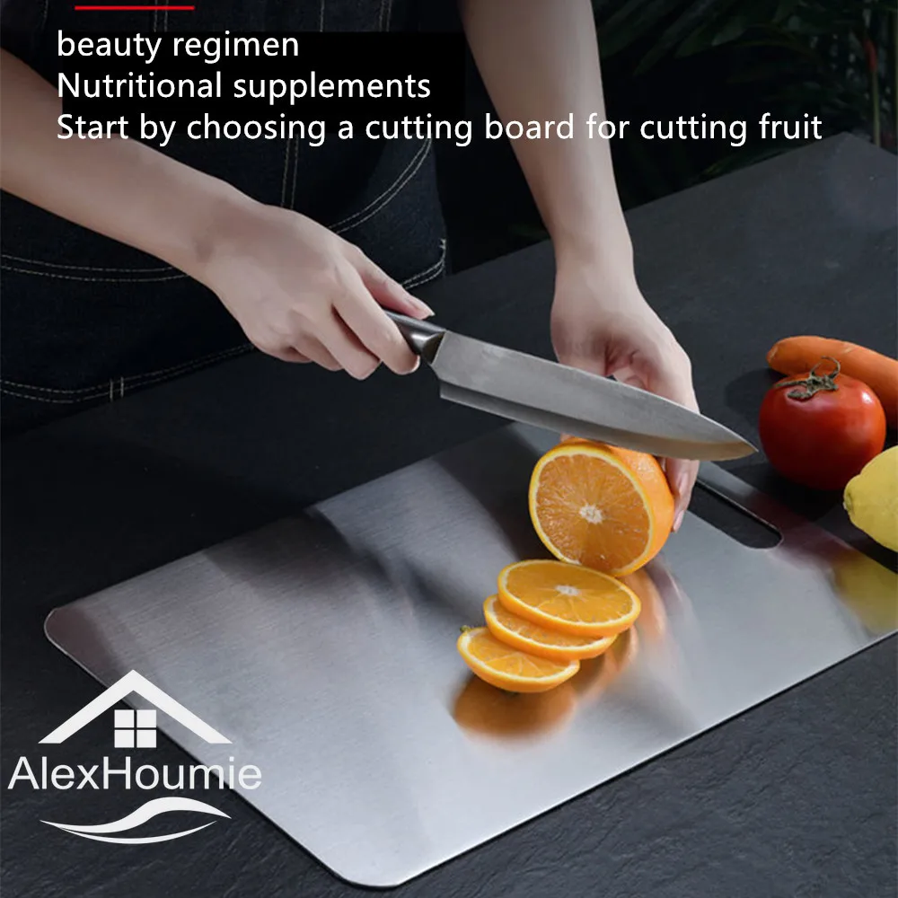 Stainless-Steel-Cutting-Board-Home-Kitchen-Rectangular-Board-Sterile ...