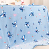 Cute Stitch Blanket Warm Flannel Blanket Pillowcase Japanese Style Pattern Printing Blanket Bedspread Bedroom Sofa Bed Girl 4