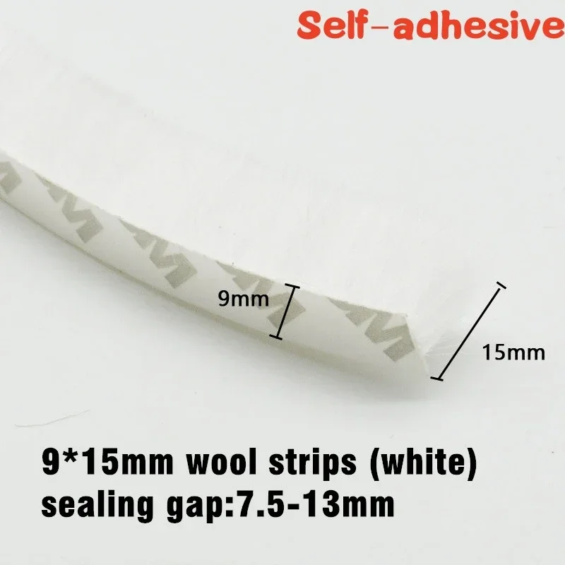 10M Aluminum Brush Seal Strip - Weatherproof Draught Excluder and Dustproof Door Gasket