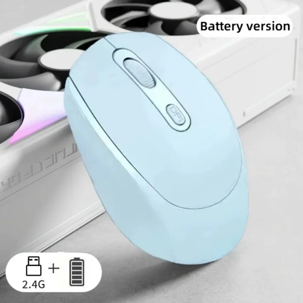 Mouse wireless, mouse ottico ergonomico 2.4G, mouse per computer portatile, PC, Chromebook, notebook, piccoli mouse cordless a batteria