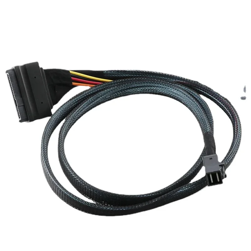 Built-in 12G Mini SAS HD to U.2 36P SFF-8643 to SAS U.2 SFF-8639 Cable 0.5M/1M with 15Pin SATA Power Supply,Suitable for U.2 SSD