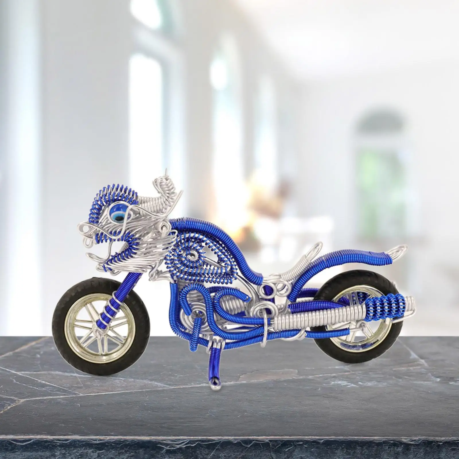 Desktop Motorcycle Model Desk Metal Souvenir Creative Artwork Decorative Toy Motorcycle Figurine Collectible Birthday Gift