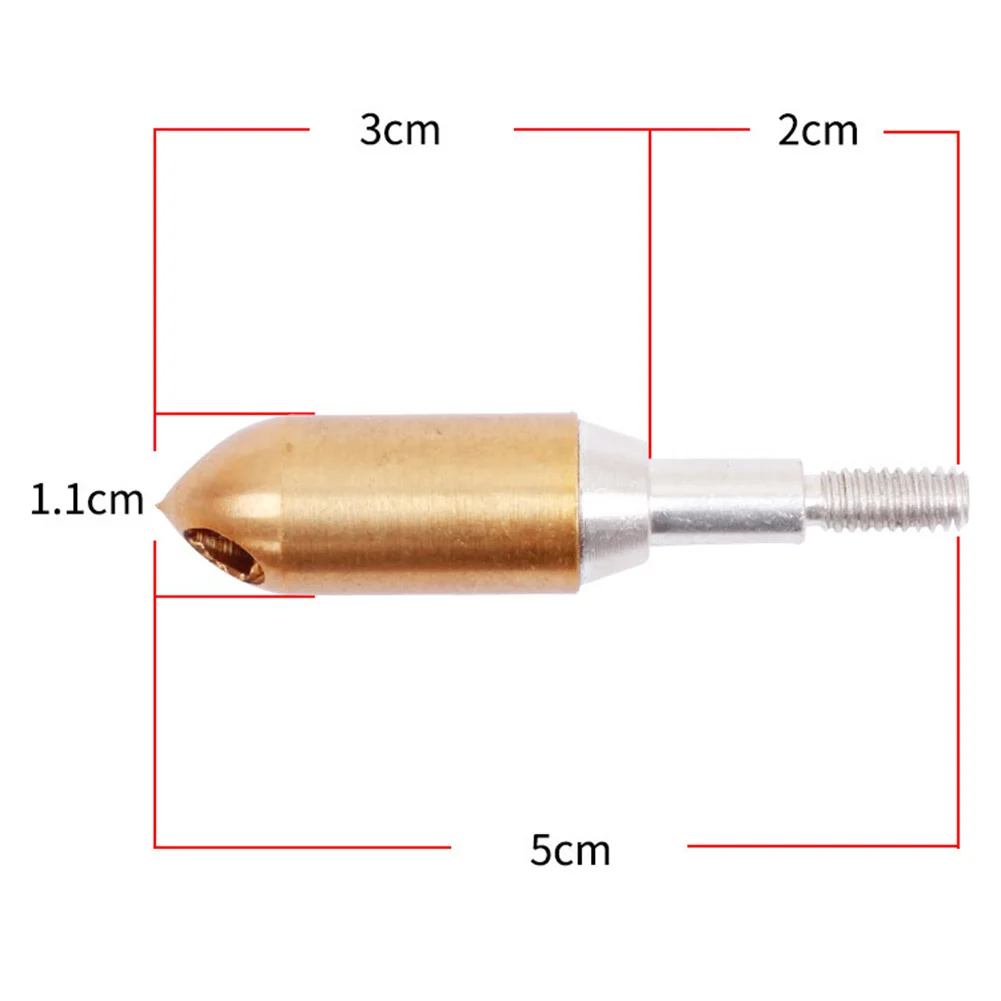 6/12PC Hunting Arrowheads Points Whistle Copper Broadhead Arrowhead Screw On Archery Arrow Tip Point Broadheads Archery Practice