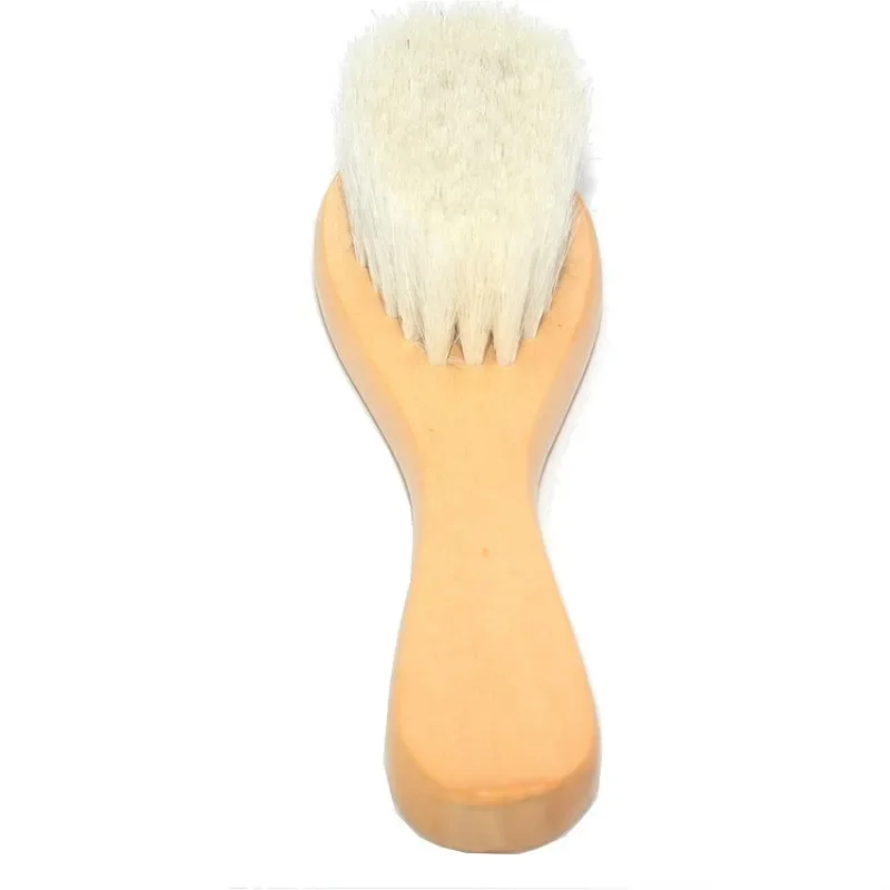 Nuova cura del bambino Spazzola in legno per bambini in pura lana naturale Spazzola per pettine Spazzola per capelli per bambini Spazzola per capelli per neonato Pettine per neonati Massaggiatore per la testa - immagine 3