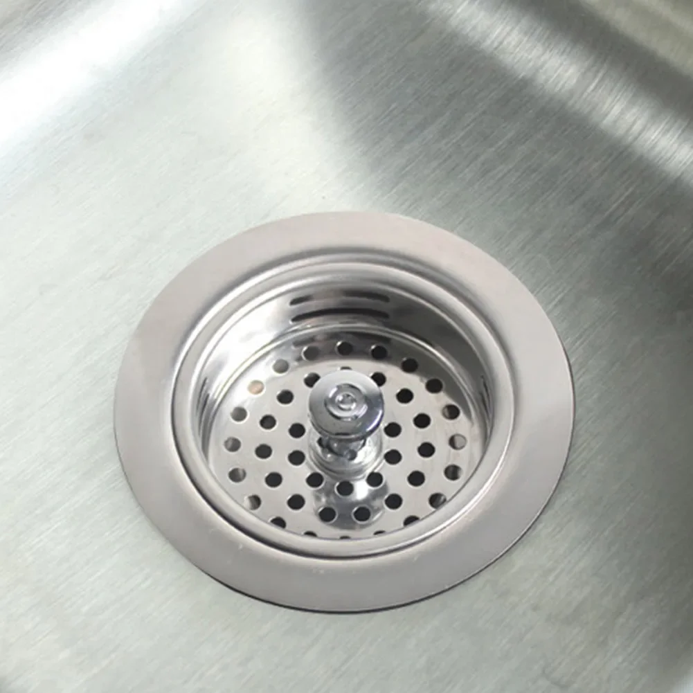 Tappo Per Lavabo 2 In 1 Universale – Filtro Pop-Up Con Cestello Anti-capelli, Adatto A Fori Da 2,7 A 4,2 Cm, Cromato