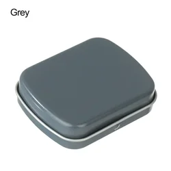 Compact Metal Tin Box for Jewelry, Candy, Coins, and Small Items (Grey)