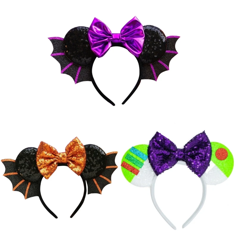

Stylish Halloween Headband Hair Band with Bat Wing Decorative Headdress for Women at Halloween Decoration Gift