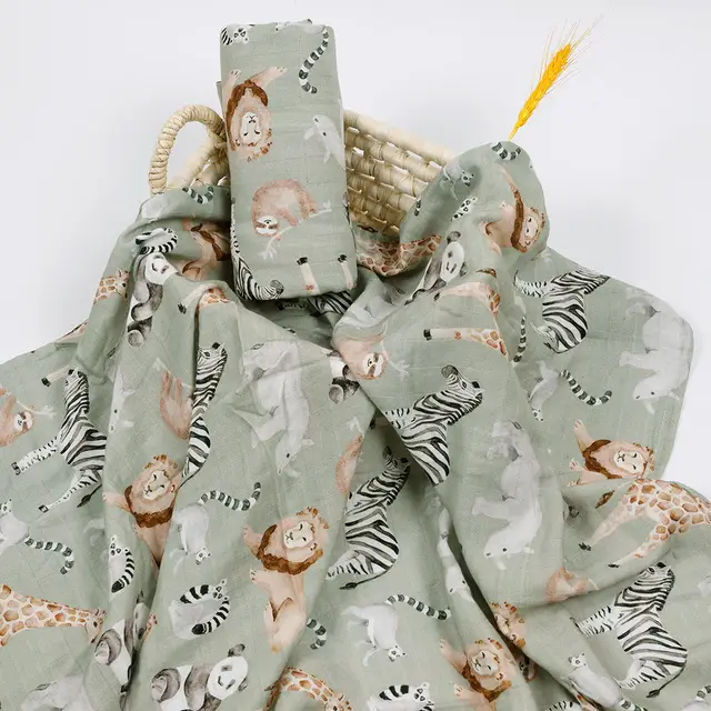 HappyFlute 1pc Super Soft Baby Summer Blanket Wrap Muslin Swaddle Blankets 120*110CM 1