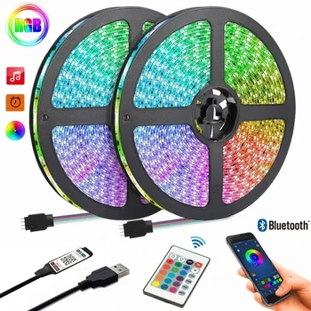 LED 테이프 RGB 5V USB LED 스트립, 5050 스마트 LED 벽 룸 조명 라인, 아이스 스트링, 30 미터 LED 리본 텔레비전 백라이트, 럭스