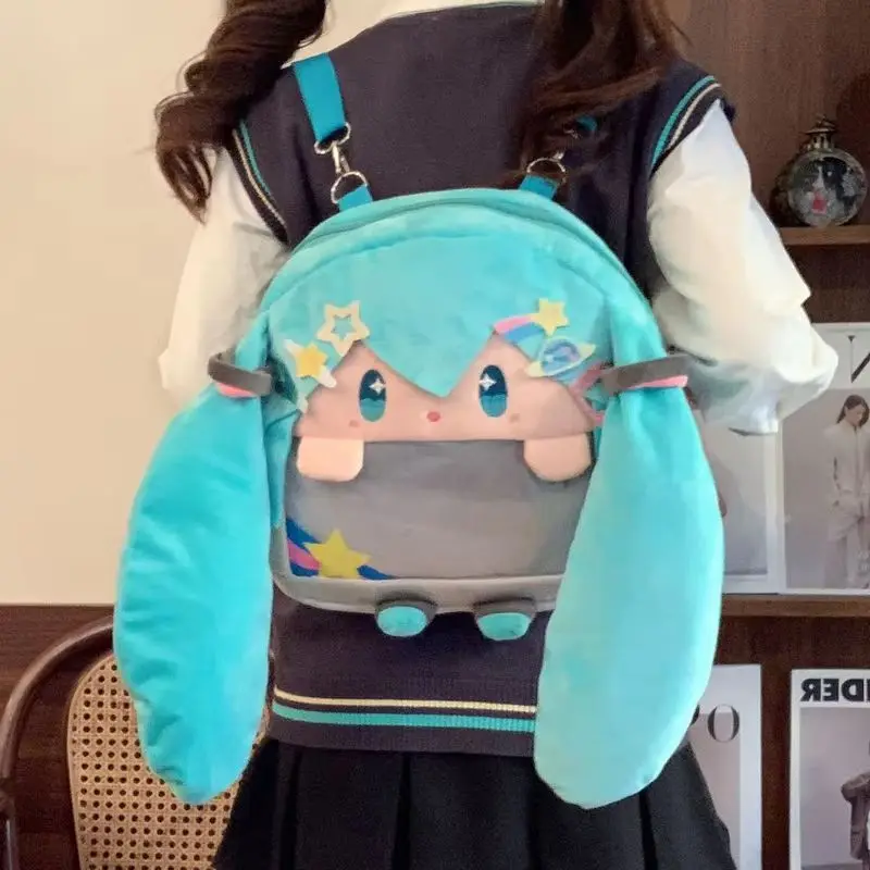 Charming Fufu Miku Cartoon Backpack - Large-Capacity Ita Bag