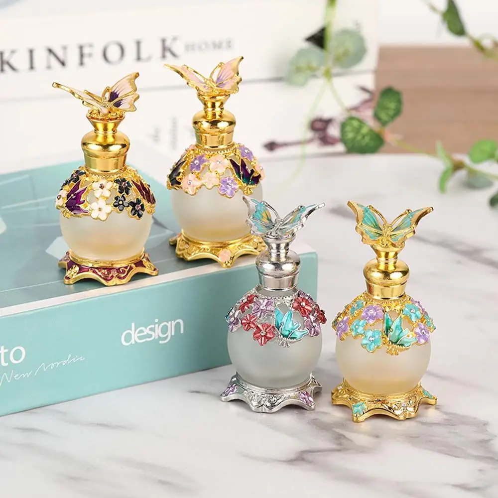 dubai fragrance dispenser bottle 25ml alloy perfume bottle crown model essential oil fragrance bottle ornament 15ml Perfume Bottle Refillable Butterfly/Dragonfly Pattern Arabian Style Dubai Perfume Empty Bottle Ornament Travel Supply