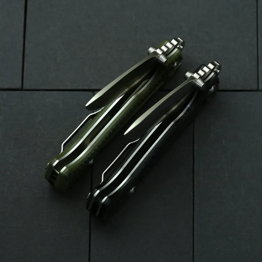 AD15 Pocket Folding Knife G10 Aluminum Or Titanium Handle Outdoor Camping Hunting Fishing Survival Tactical Fruit Utility Tools 5