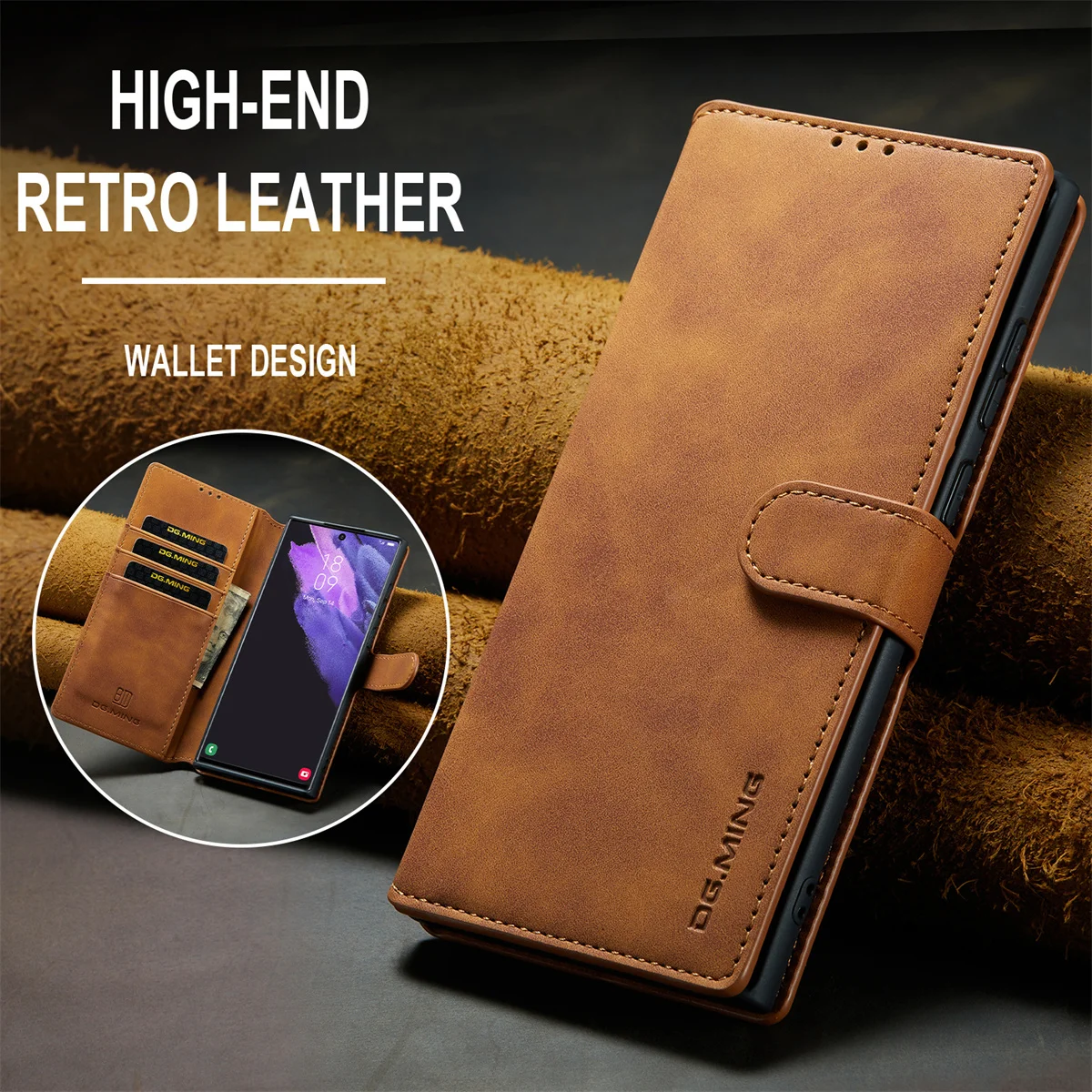 Wallet Case for Samsung Galaxy S22 S22 Plus Ultra Filp Case with Card Holder Stand Leather Magnetic Closure Cover Coque Funda cute samsung phone case