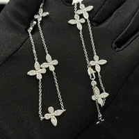Collier pour femme en argent S925, design tendance avec pendentif pentagramme et papillon, cadeau de fête 5