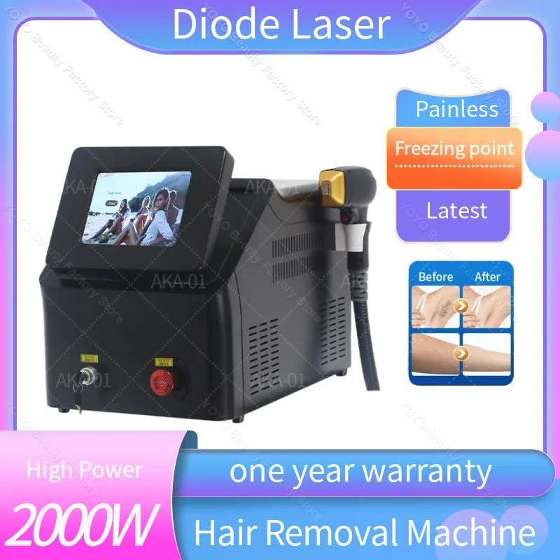 2024 New 808nm 755nm 1064nm Three Wavelength Diode Laser Permanent Hair Removal Cooling Painless Laser Hair Removal Machine