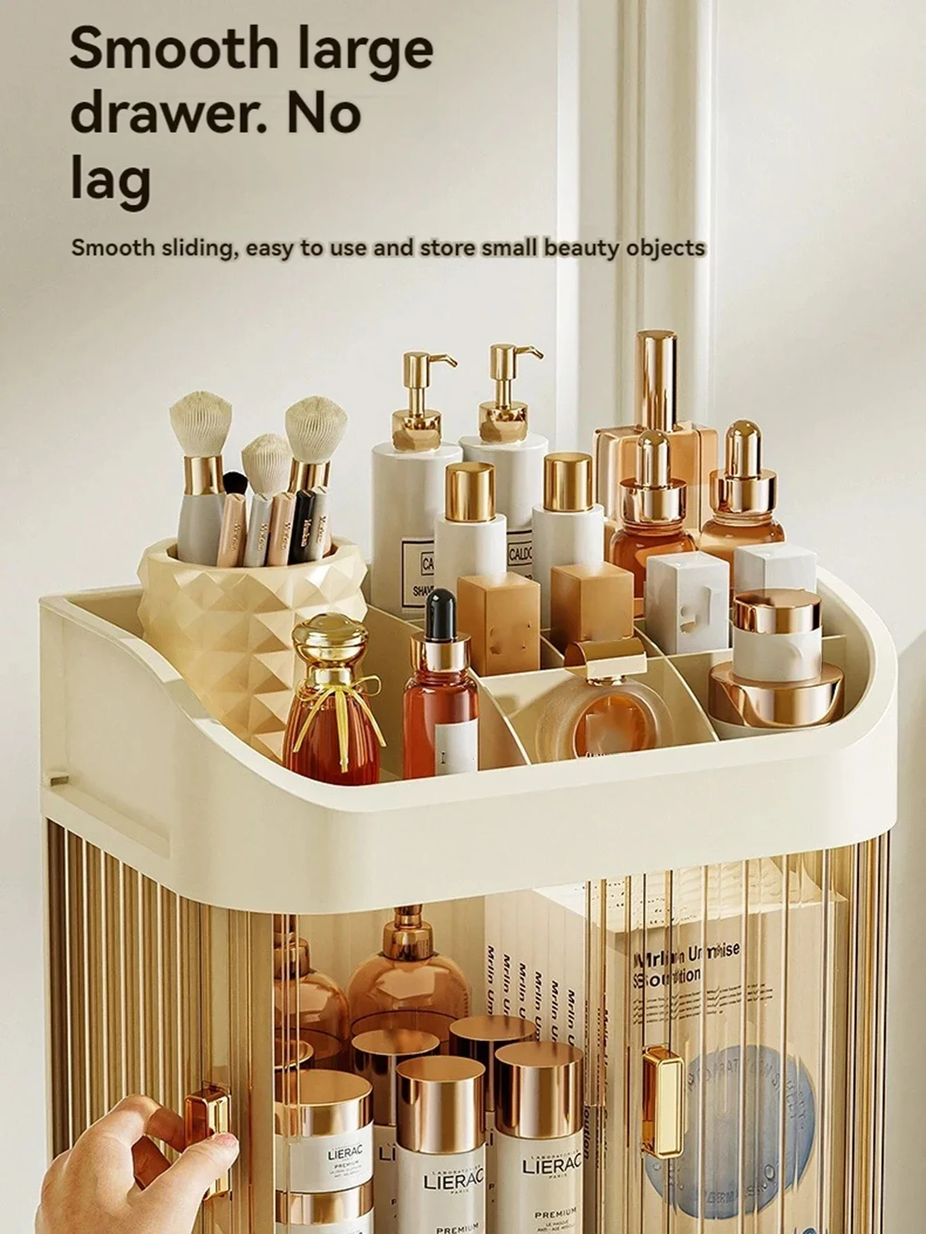 Light Luxury Cosmetic Organizer Multi-layer Dust-proof Transparent Storage Drawer Type Jewelry Makeup Plastic Box Organizer 4