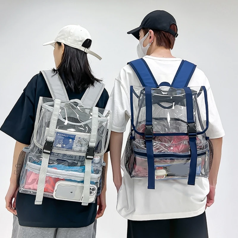 Travel Daypacks Large Capacity Backpack Fashion Bookbags Waterproof Clear Bags Teens Student Schoolbag Casual Bags