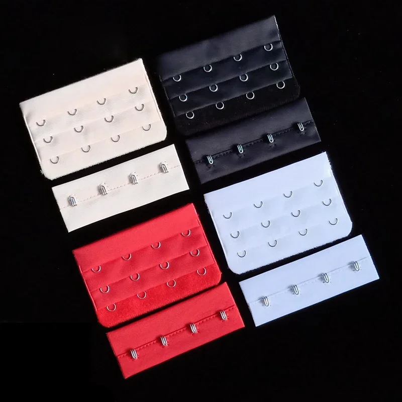 

1/3/4pcs Intimates Accessories Extenders Adjustable Belt Buckle Bra Strap Nylon Elastic Bra Extension Strap Hook Clip Expander