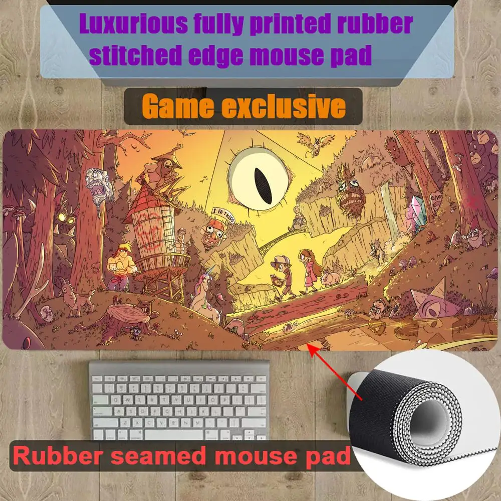 

G-Gravity Falls-S Mouse Pad Gamer Gaming Rubber Seamed Mouse Pad Accessories Desk Keyboard Pad Computer Laptop