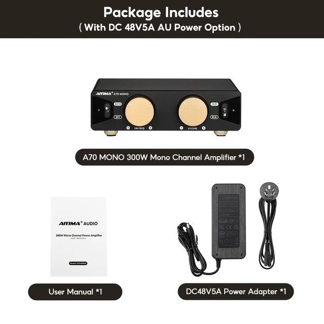 AIYIMA A70 MONO TPA3255 PFFB mono 2.0/2.1/5.1/7.1 Power Amplifier