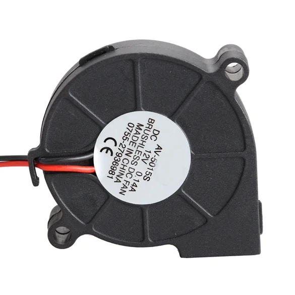 A Ausuky Black Brushless DC Cooling Blower Fan 2 Wires 5015S 12V 0.14A 50x15mm -39