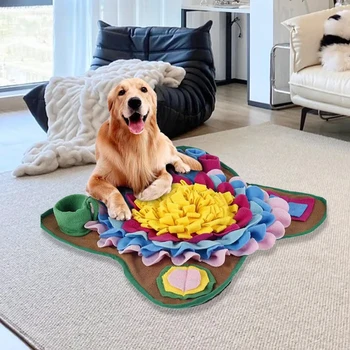 Pet Snuffle Feeding Mat Pet Dog Snuffle Mat Encourages Natural Foraging Skills Dog Puzzle Toys for Slow Eating & Smell Training 2