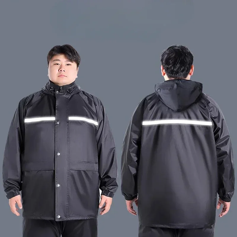 Raincoat Suit Outdoor Riding Full-body Anti-storm High-gloss Reflective Raincoat and Rain Pants for Electric Vehicle