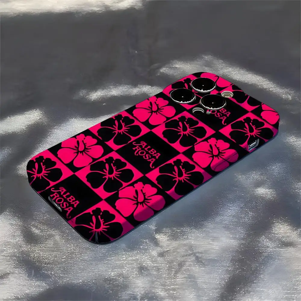 Fashion A-ALBA R-ROSA Phone Case For Iphone 16 Pro Max 15 Pro 13