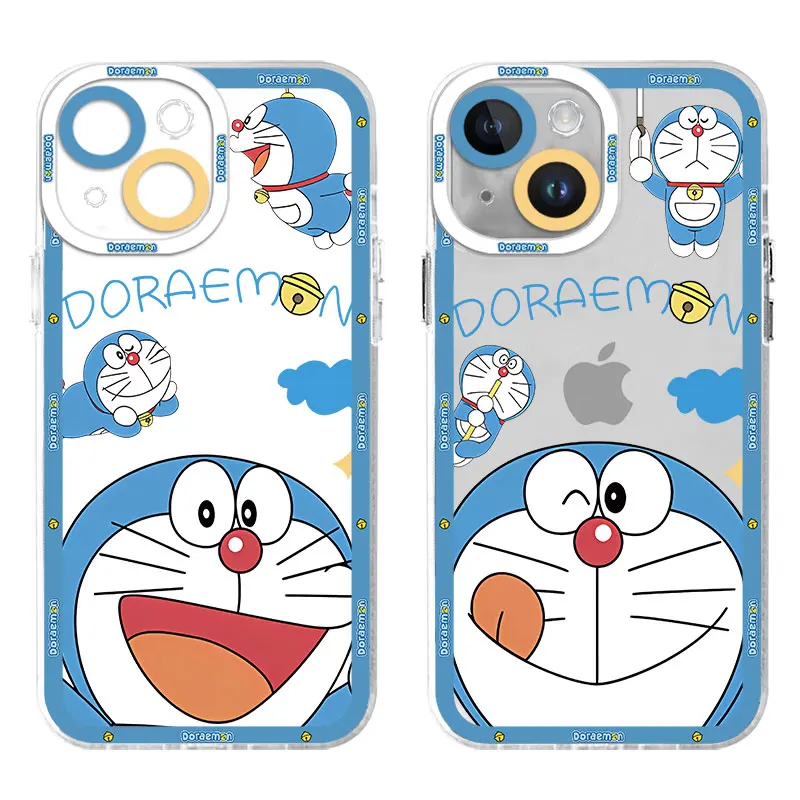 Cartoon Doraemon Phone Case for iPhone X XS 13 Pro Max 12 Mini 11