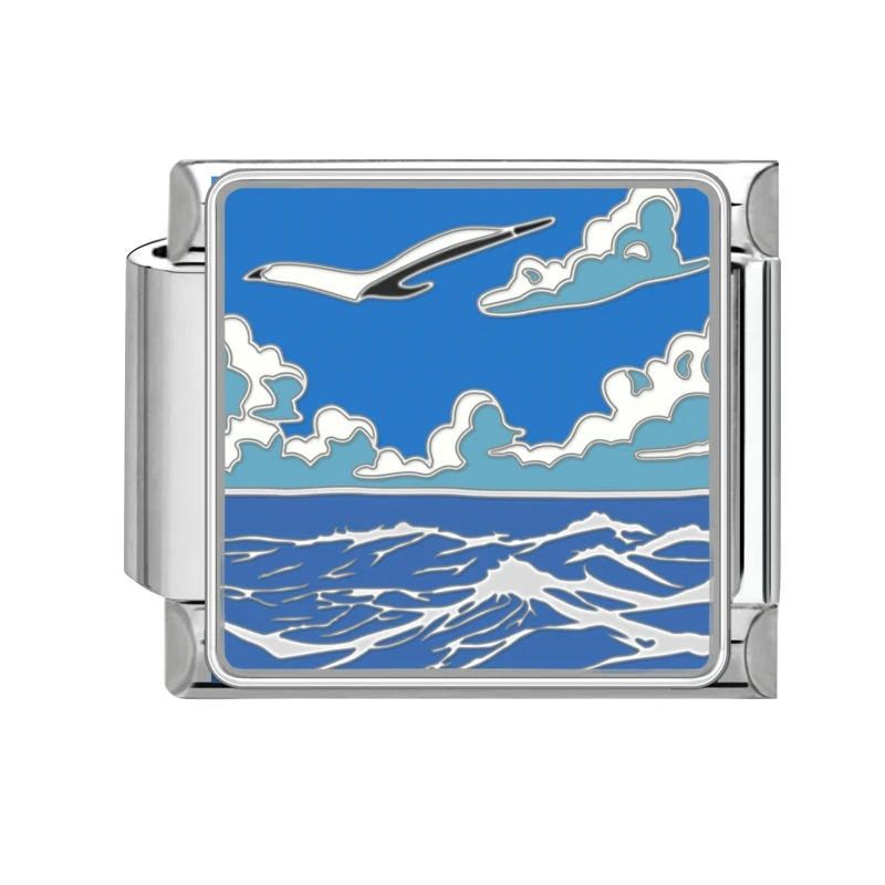 Enchanting Ocean & Celestial Charm Bracelet - Featuring Starfish, Moon, Heart, Cat, and Guitar Design