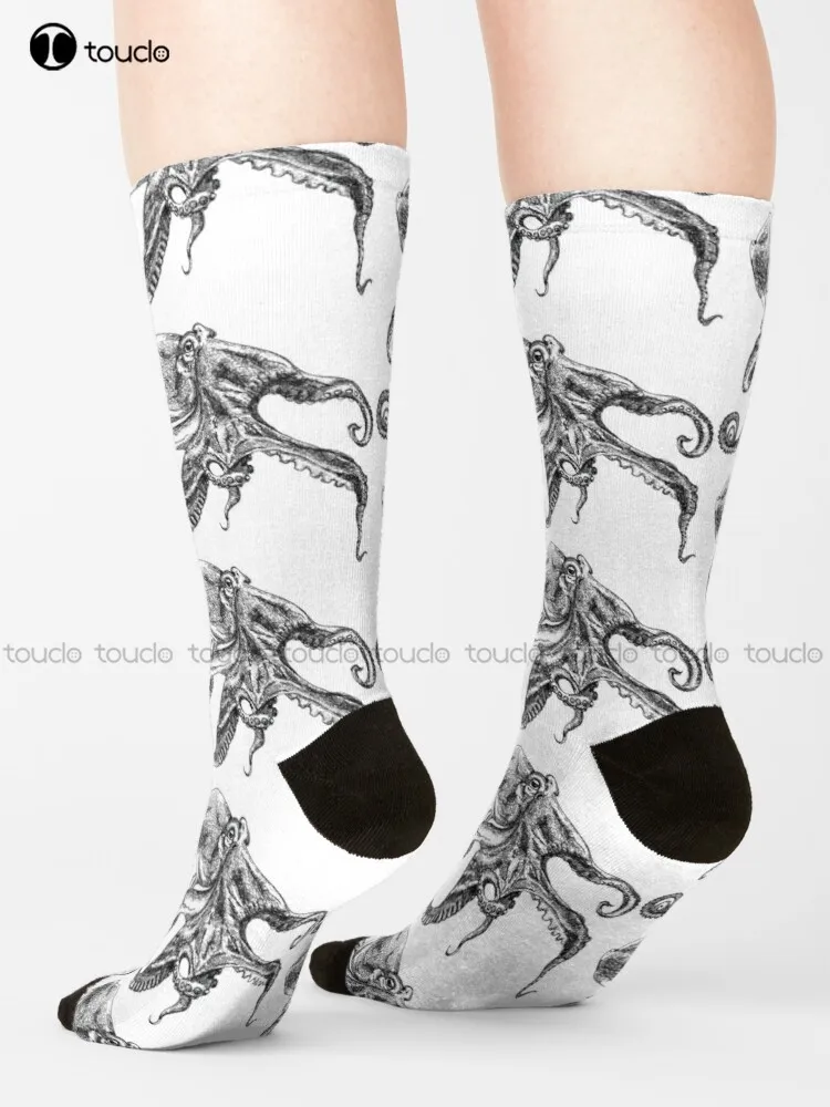 

Pocketopus Socks Girls Crew Socks Personalized Custom Unisex Adult Teen Youth Socks 360° Digital Print Hd High Quality Harajuku