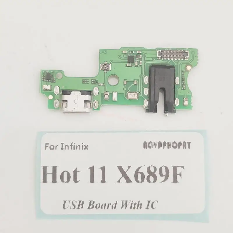 Placa de carga de micrófono con IC para Infinix Hot 11 X689F ( Helio G37), puerto de carga USB, conector de Audio para auriculares - Imagen 2