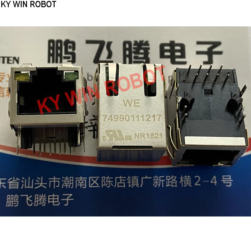 

1PCS Würth 74990111217 RJ45 with light network port network transformer connector with shielding 8P8C