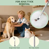 Pet Tick Removal Tool Kit Stainless Steel Tick Remover Tweezers for Dogs Cats Humans Grooming Care Accessories 5