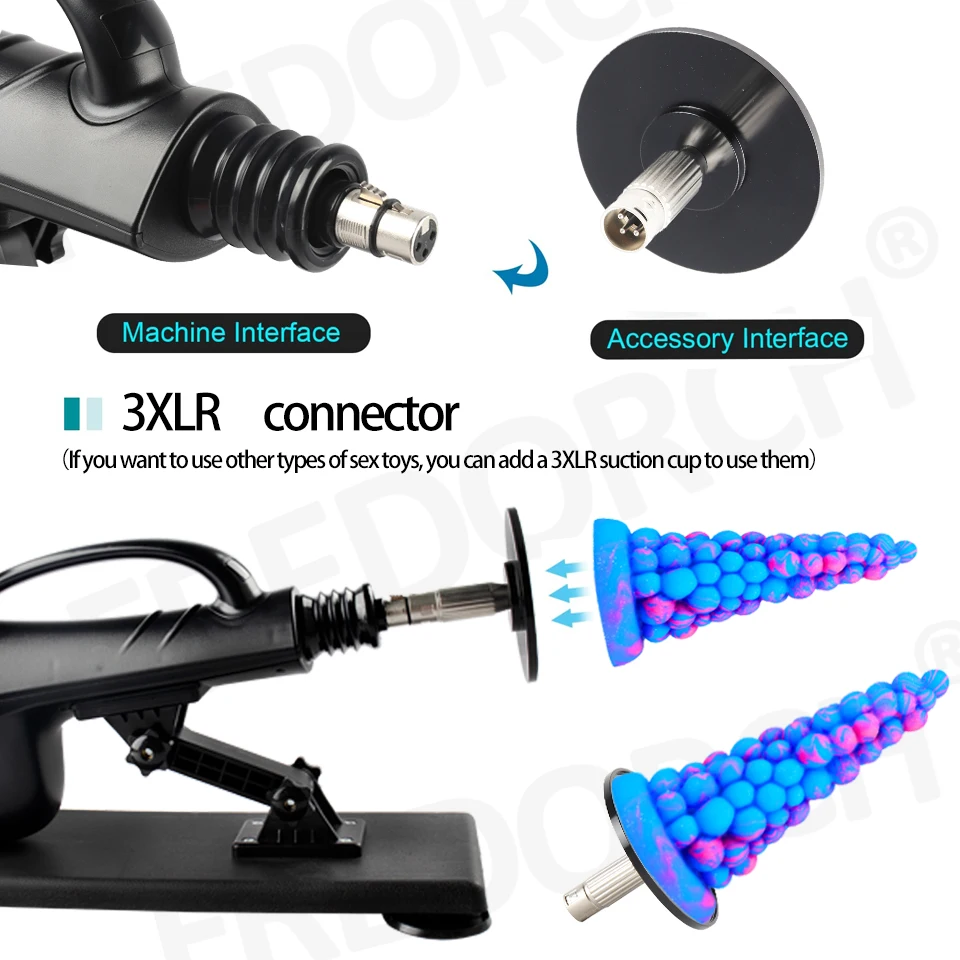 FREDORCH Sex Machine for Woman Adjustable Masturbating Pumping with different Accessories Sex machine Gun for Men sex masturbate