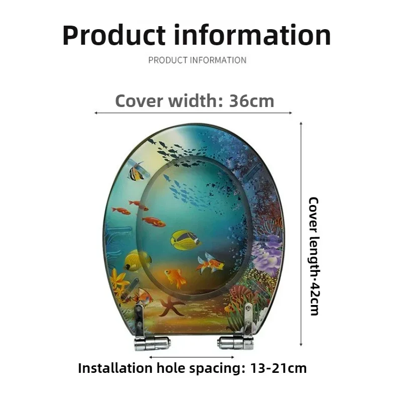 Urea-formaldehyde Resin Toilet Cover Household Universal Thickened Toilet Bathroom Accessories Buffer Quick Dismantling Mute